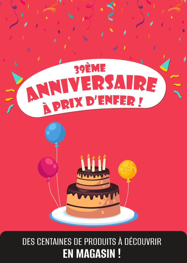 Anniversaire tendance à prix Discount chez Décor Discount ! Magasin Décor Discount Lyon